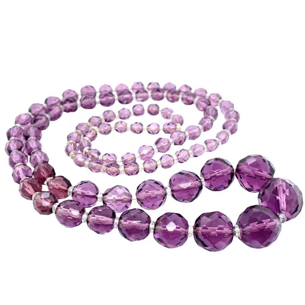 Victorian Amethyst and Crystal Bead Necklace - image 2