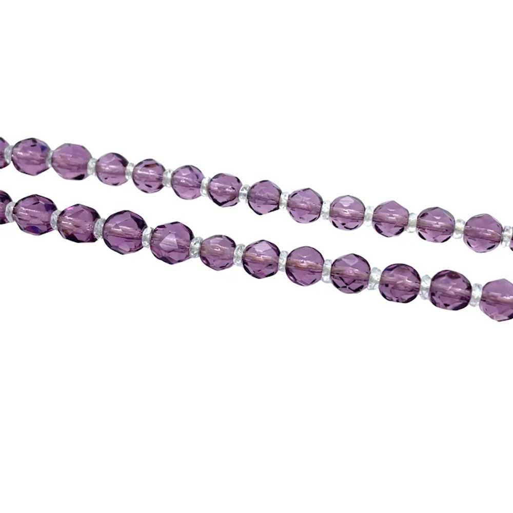 Victorian Amethyst and Crystal Bead Necklace - image 3
