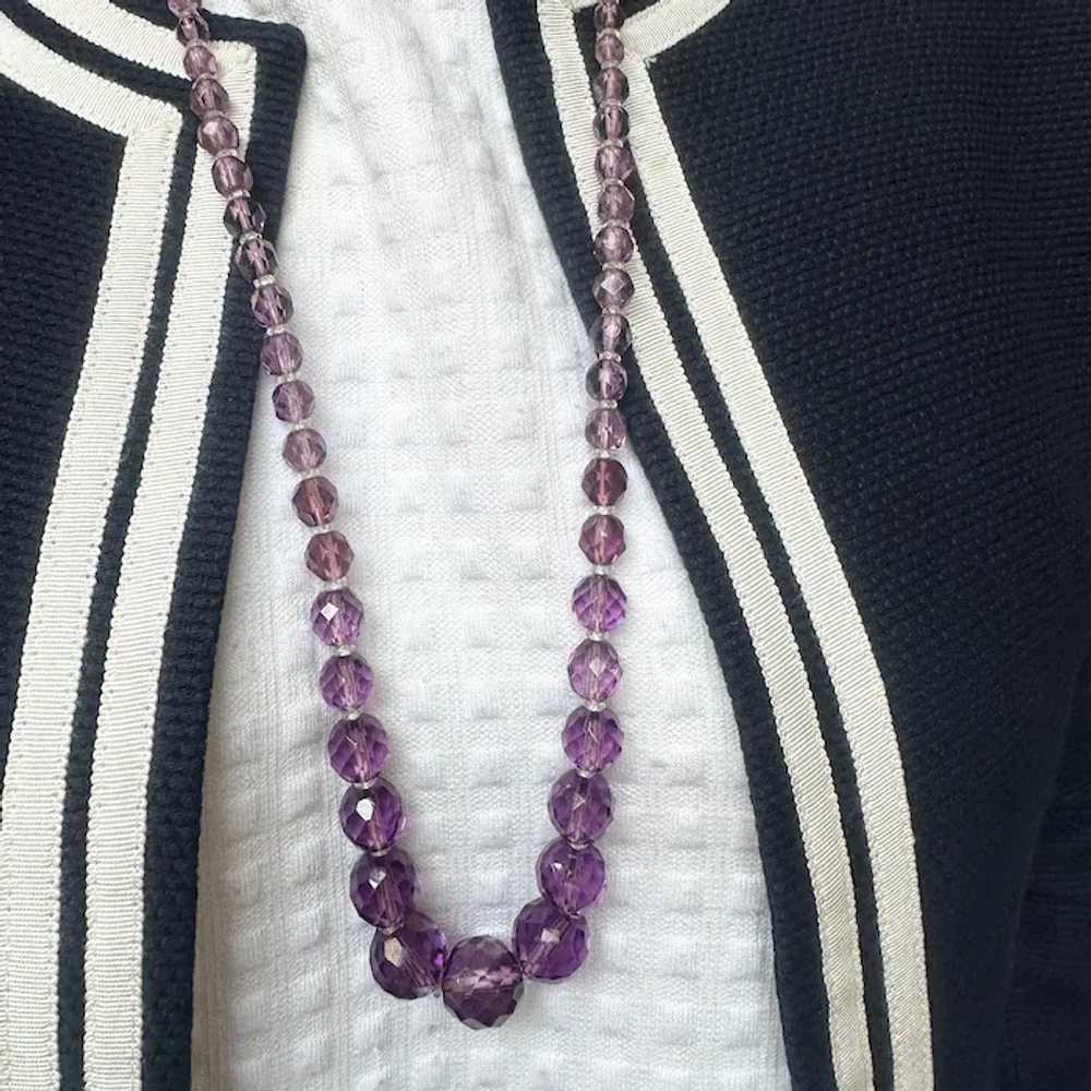 Victorian Amethyst and Crystal Bead Necklace - image 4