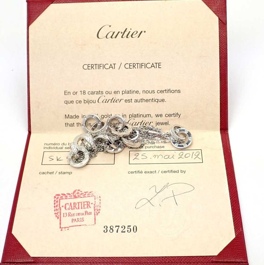 Cartier 18k White Gold Diamond Love 8 Station 36"… - image 3