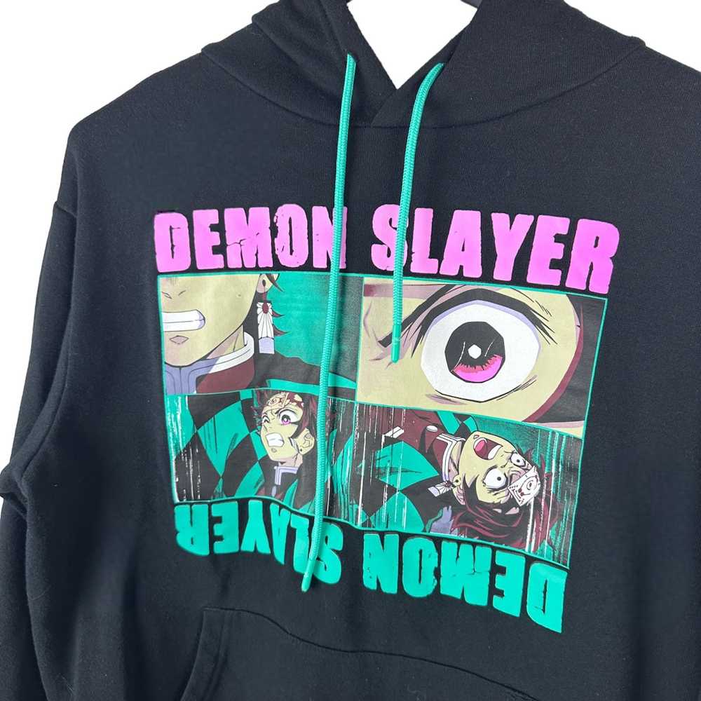 Streetwear Mens Y2K Demon Slayer Anime Manga Hood… - image 4