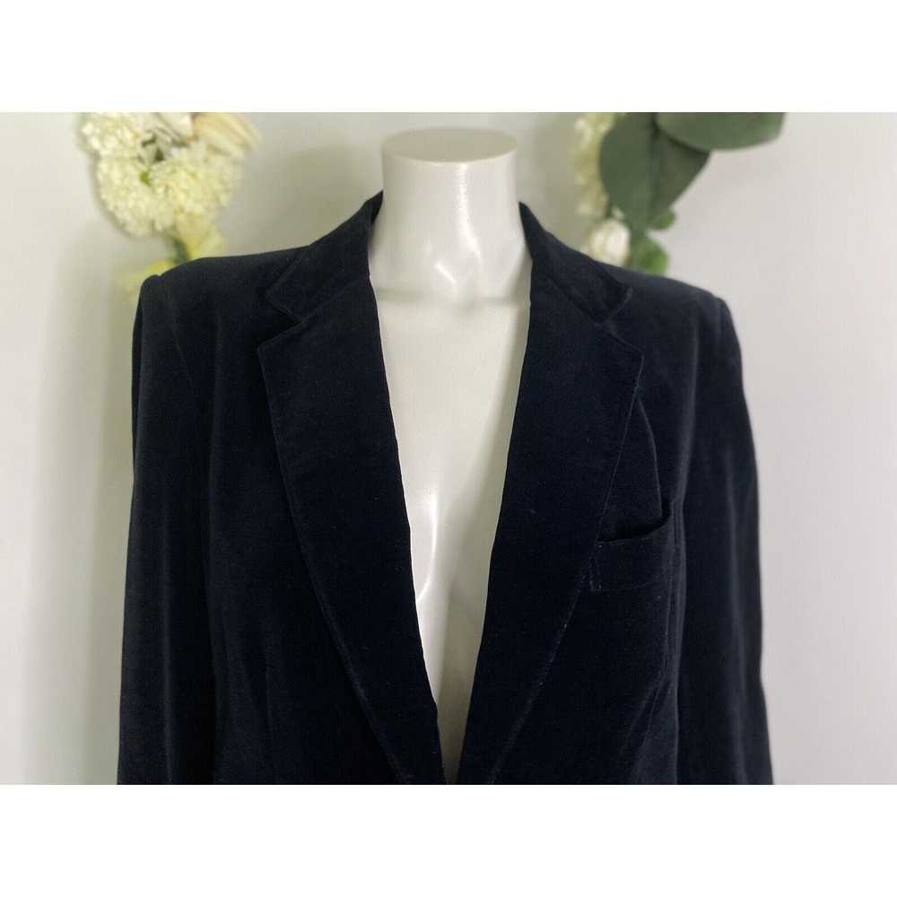 Vintage Mantessa Japan Medium Black Cotton Velvet… - image 2