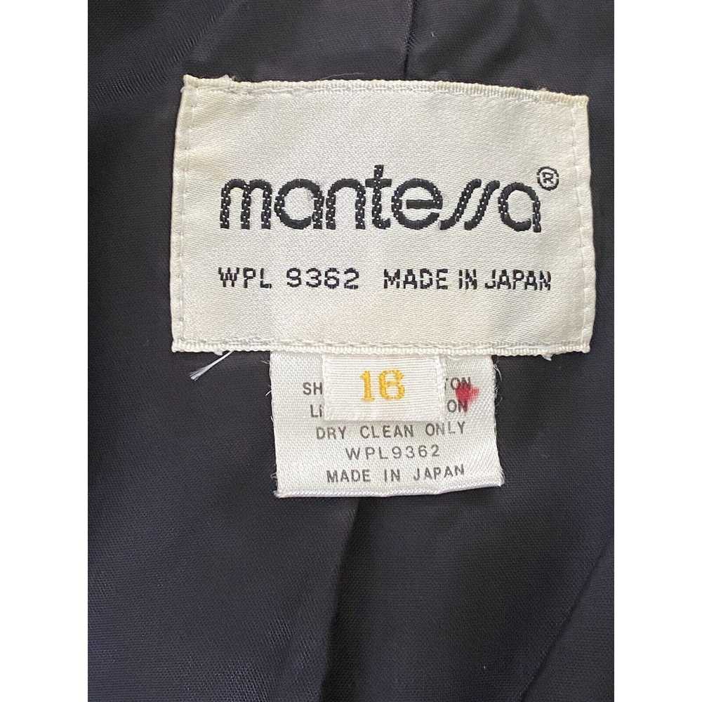 Vintage Mantessa Japan Medium Black Cotton Velvet… - image 8