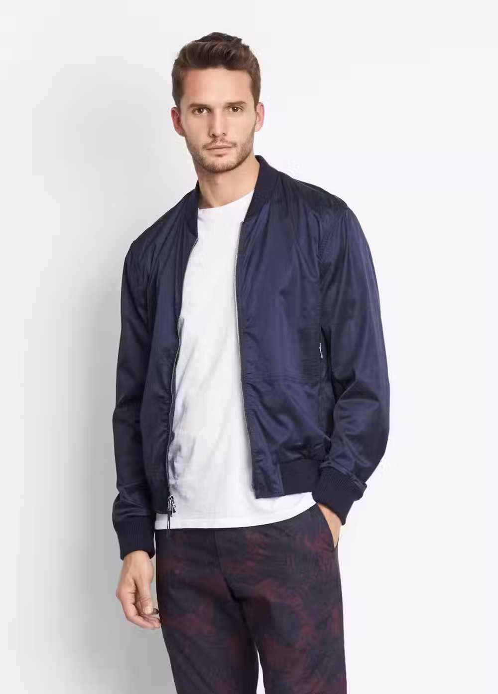 Vince Washed Satin Bomber Jacket - image 3