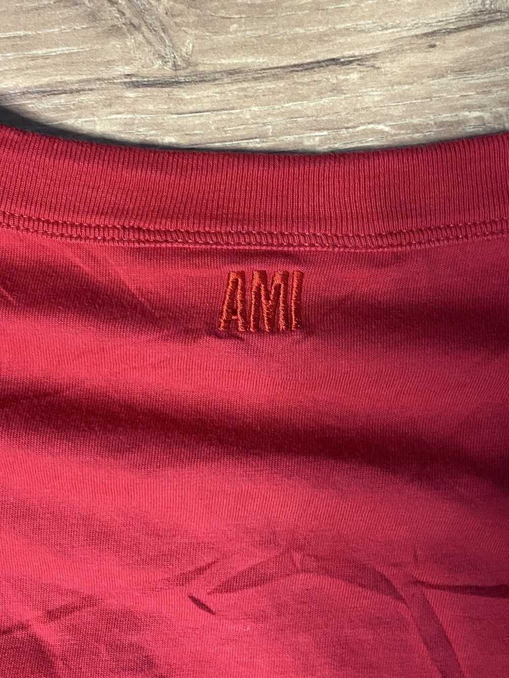 AMI AMI Alexandre Mattiussi Smiley Men's Red Cott… - image 4