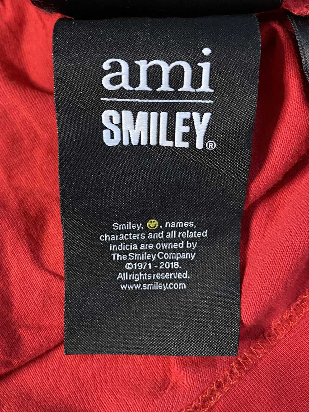 AMI AMI Alexandre Mattiussi Smiley Men's Red Cott… - image 8