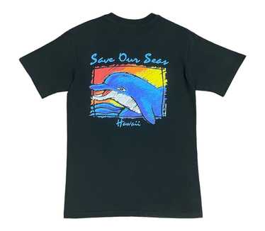 Hawaiian Shirt × Vintage 90s Vintage “save our se… - image 1