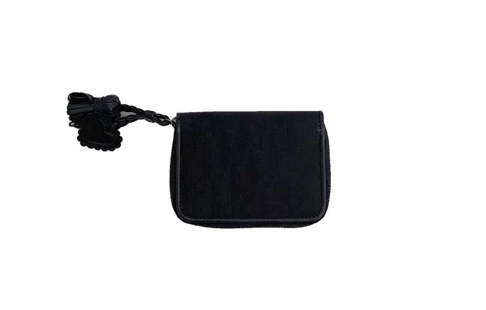 Dior Dior Black Monogram Heart Tassle Coin Wallet - image 2