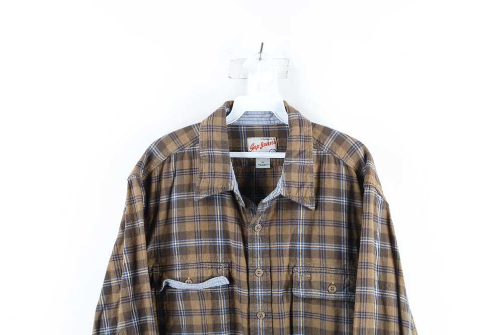 Gap × Vintage Vintage Gap Flannel Collared Button… - image 2