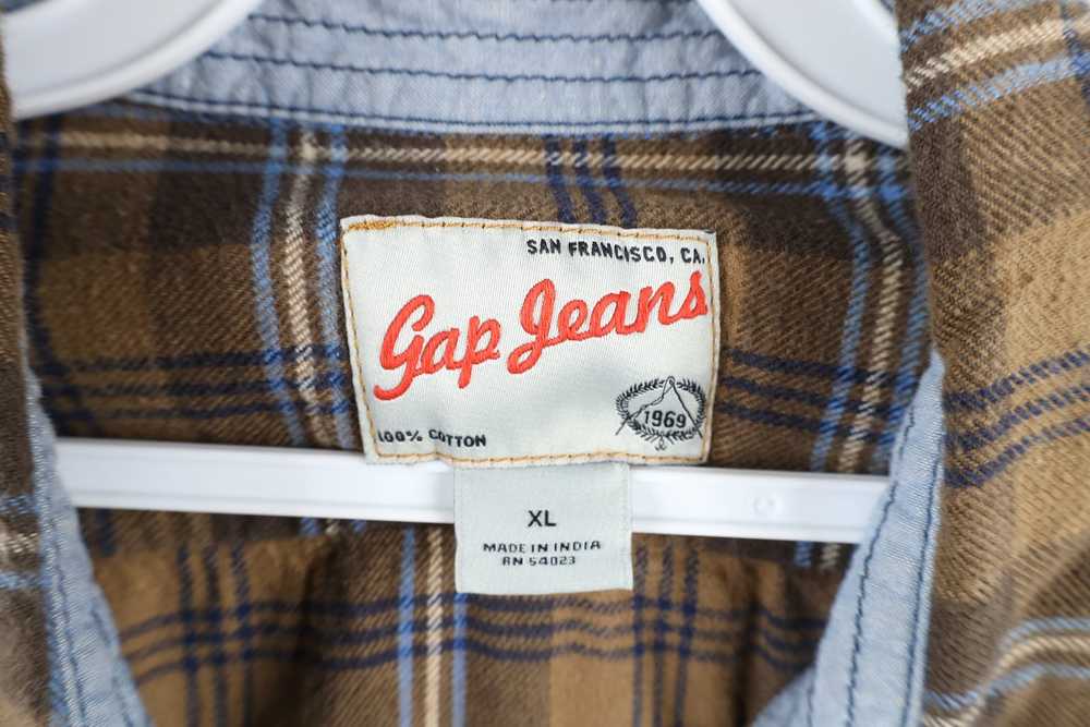 Gap × Vintage Vintage Gap Flannel Collared Button… - image 4