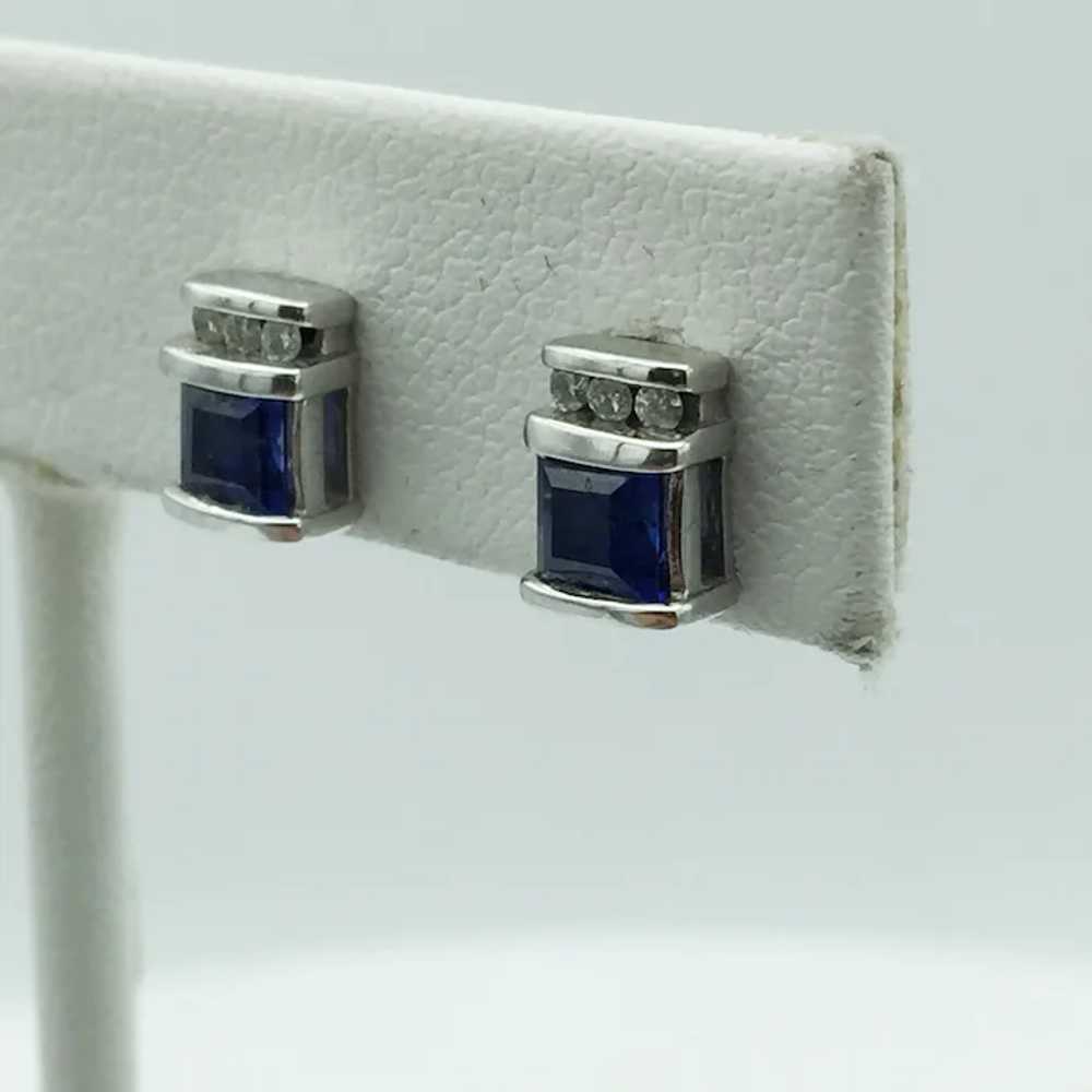 10KW Sapphire and Diamond Earrings - image 3