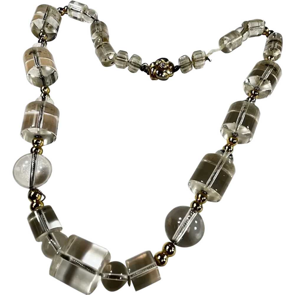 27 Inch Vintage Ca1950's Lucite Necklace - image 1