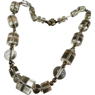 27 Inch Vintage Ca1950's Lucite Necklace - image 1