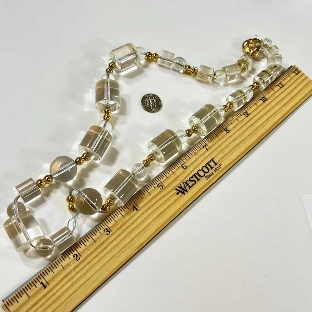 27 Inch Vintage Ca1950's Lucite Necklace - image 3