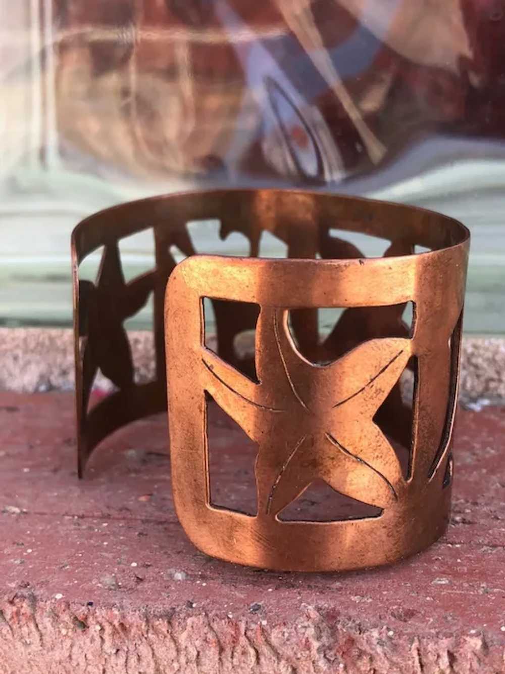 1960s Wide Copper Cuff Bracelet Unisex - image 4