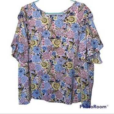 Nanette By Nanette Lepore Flowy Flutter Sleeve Top - image 1