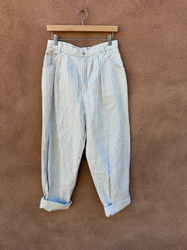 Railroad Stripe Baggy Jeans by Carlyle - Made in U