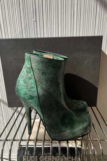 Rick Owens Jade Platform Booties Sz 36.5