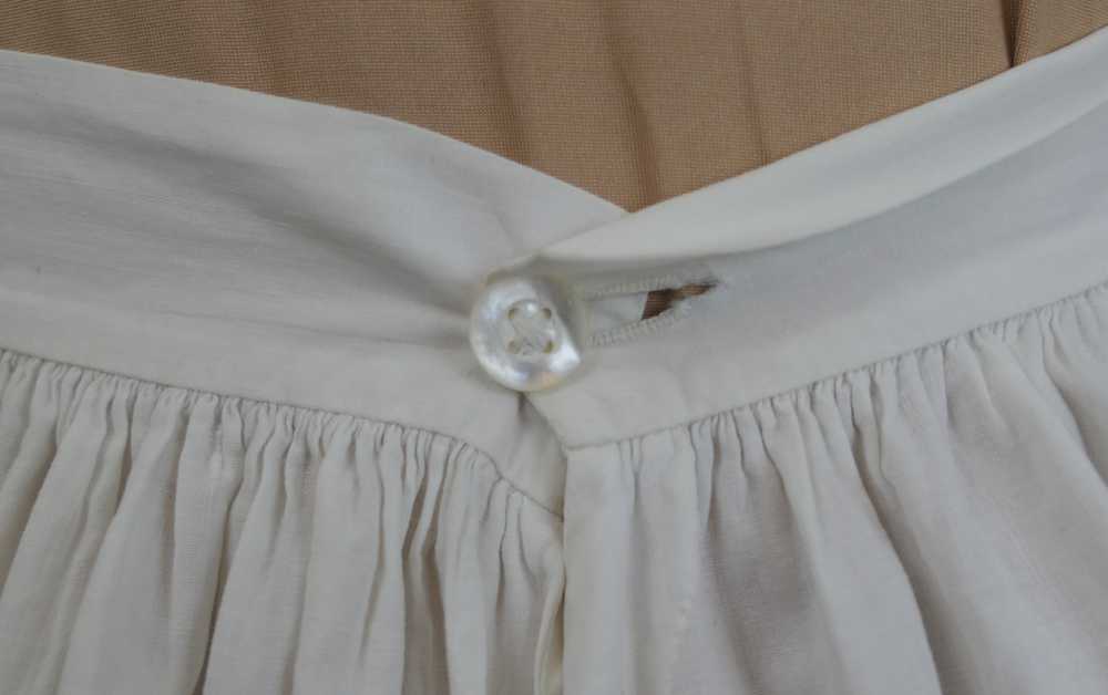 Antique Victorian Long White Pantaloons, Pettipan… - image 11