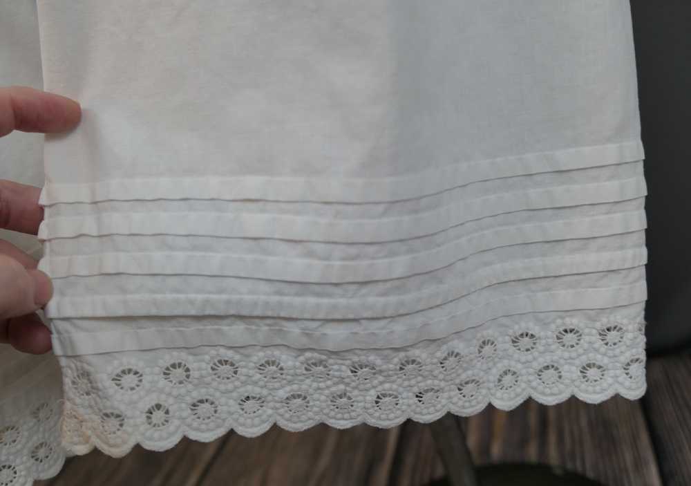 Antique Victorian Long White Pantaloons, Pettipan… - image 3