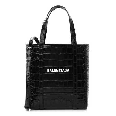 Balenciaga XXS Souvenir Crocodile Embossed Calfskin Belt Bag