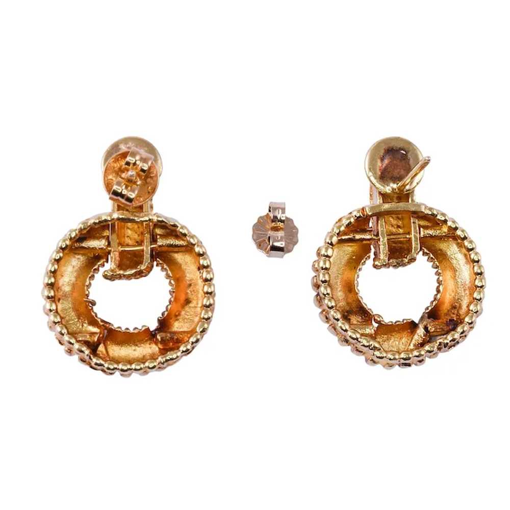 Door Knocker Style 18K Gold Earrings - image 2