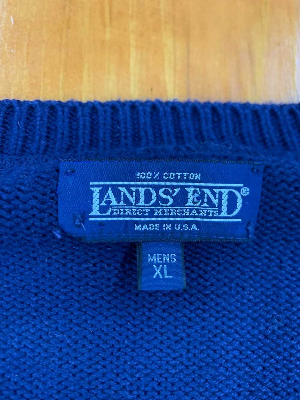 Coloured Cable Knit Sweater × Lands End × Vintage… - image 3