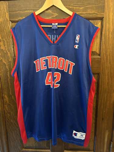90s Champion 36 NBA Authentic Detroit Pistons on Court Pants White 92/93,  Vintage Detroit Pistons Gamer Pants, 1990s Mens Basketball Pants 
