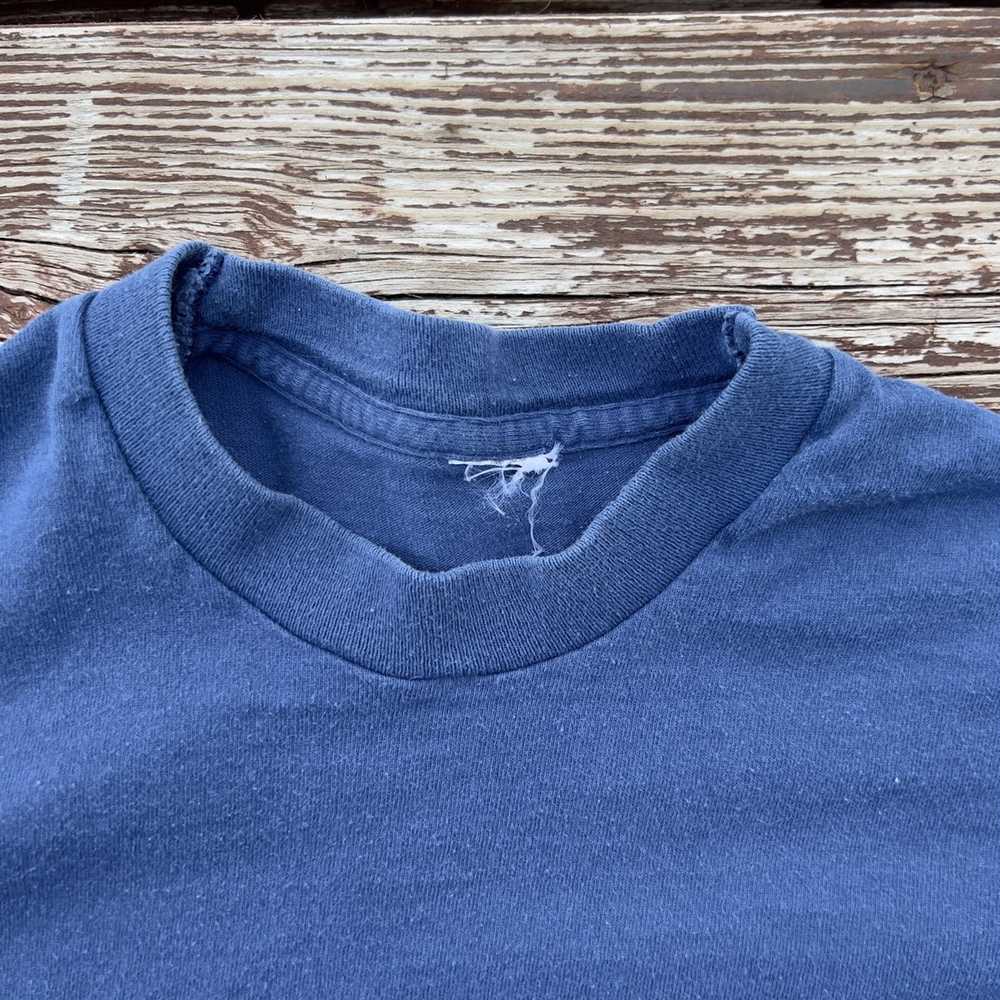 Vintage Vintage Single Stitch Faded Blue T-Shirt … - image 2