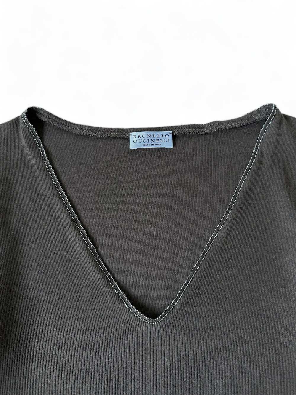 Brunello Cucinelli Brunello Cucinelli V Neck Brow… - image 5