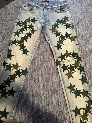 Amiri Amiri X Chemist Light Indigo & Green Star J… - image 1