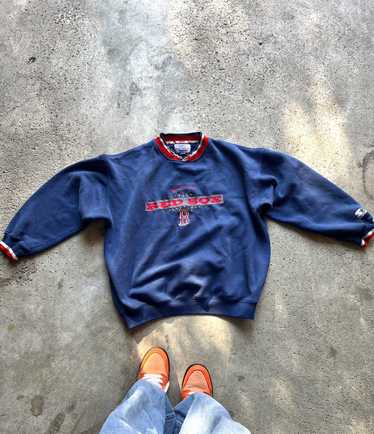 Boston Red Sox Nike Team Genuine Merchandise Boys Sz L Jersey Shirt Blue  Red EUC