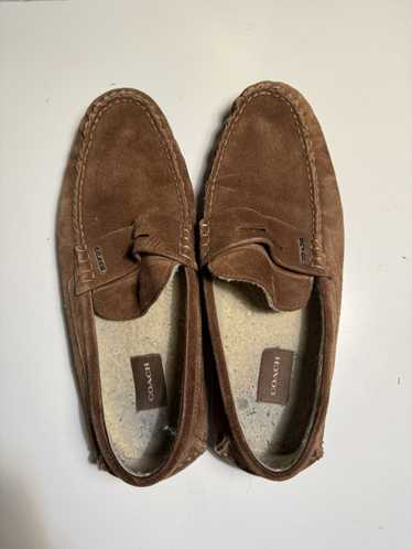 Coach Suede Coach Loafers in Camel/Cognac with She