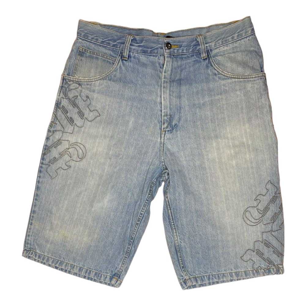 Makaveli Vintage Y2K Tupac Makaveli Denim Shorts … - image 1