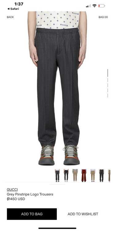 Gucci GUCCI Pintstripe Stitched Pants New Season �