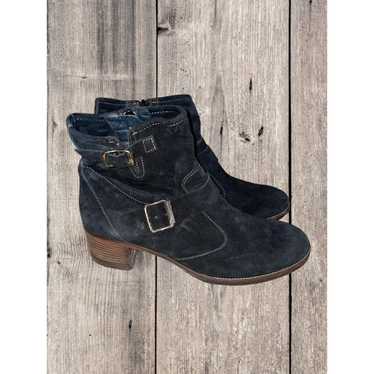Other PAUL GREEN Black Suede Romeo Bike Zip Ankle… - image 1