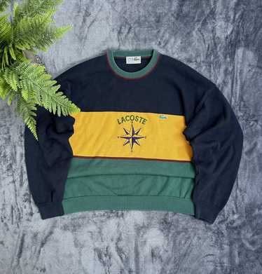 Mens Sweater Jumper Chemise Lacoste Vintage Size L V Neck