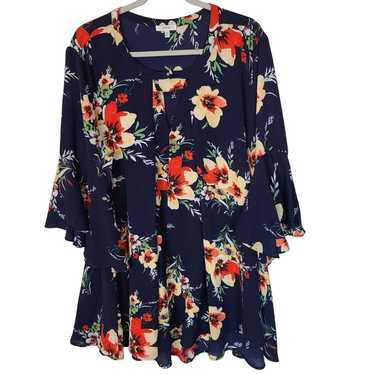 Other Anthropologie Jodifl Wmens L Navy Blue Flora