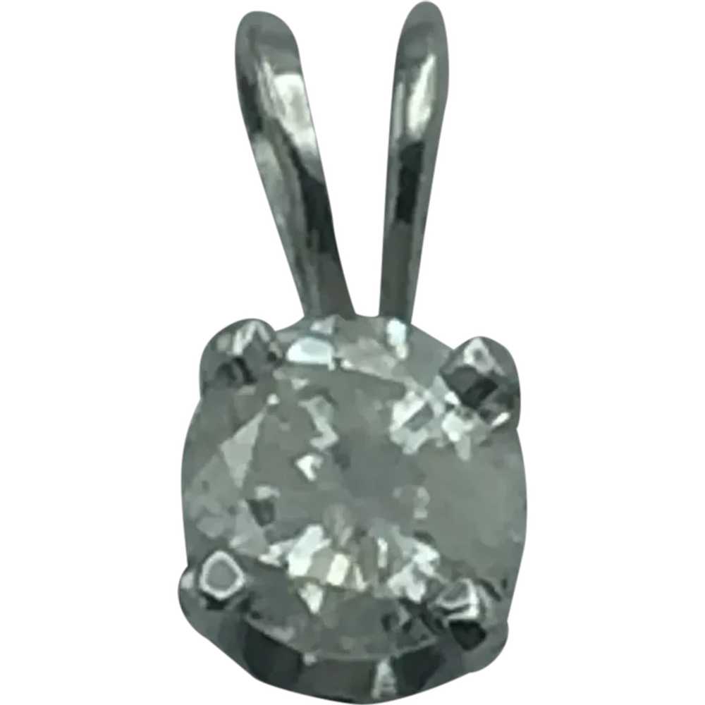 14KW 0.25CTW Diamond Pendant - image 1