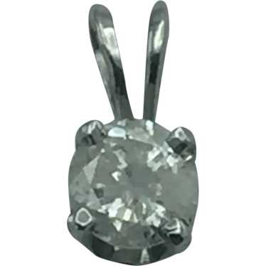 14KW 0.25CTW Diamond Pendant - image 1