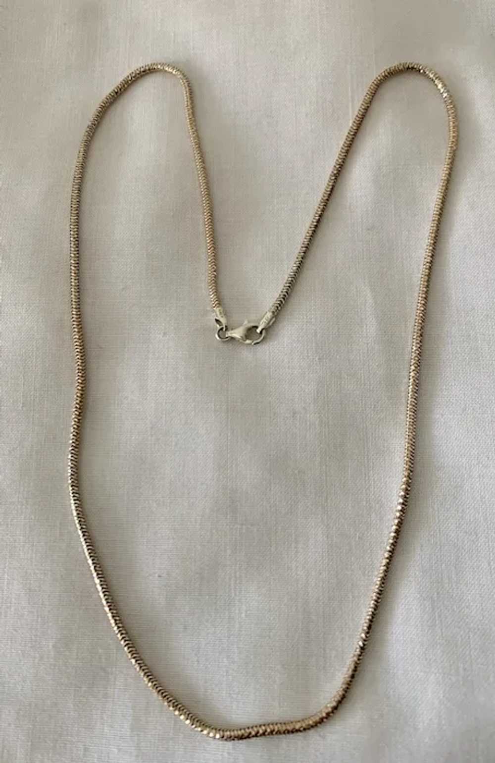Very Pretty Sterling Chain Necklace - Slightly Go… - image 6