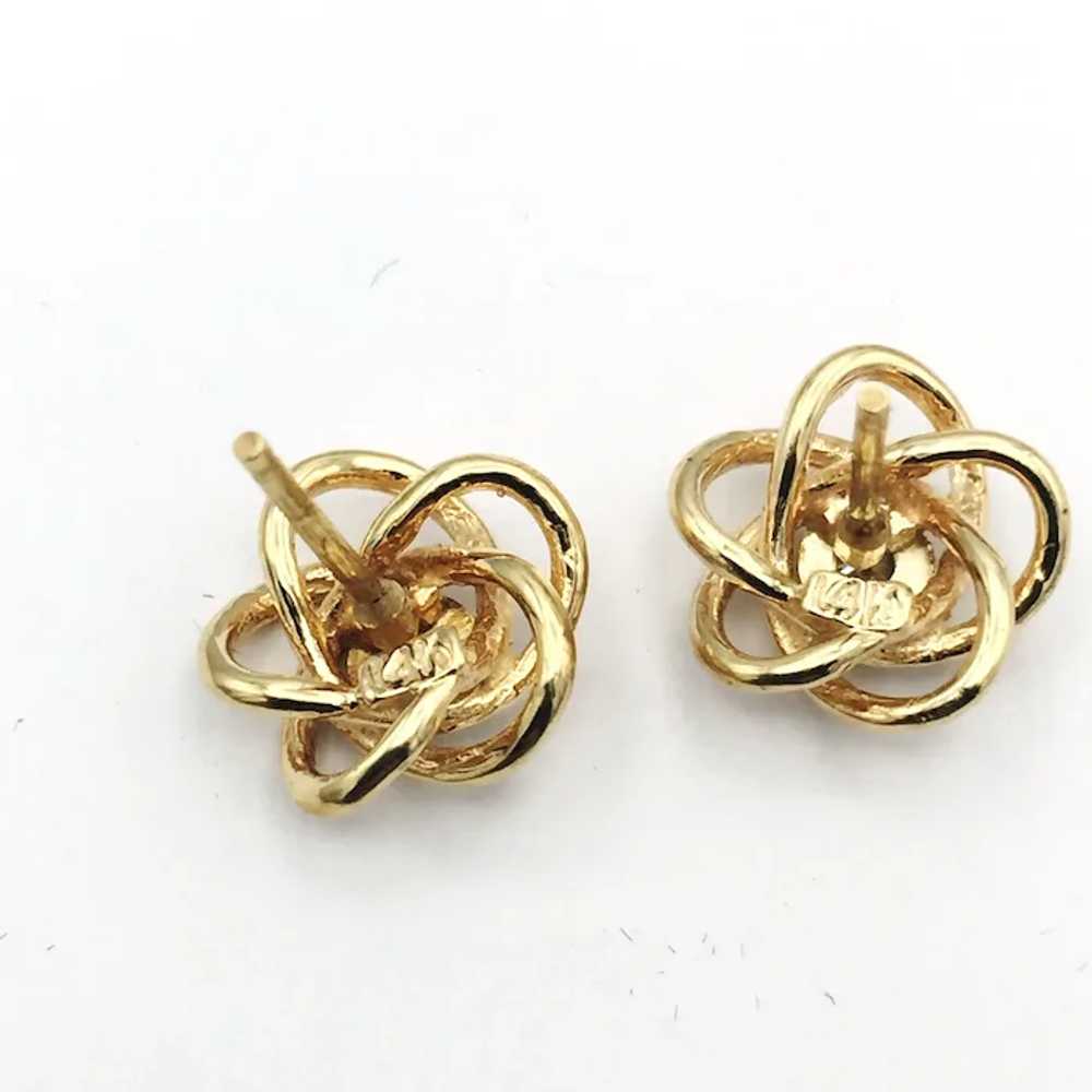 14K .10ctw Diamond Fashion Earrings - image 4