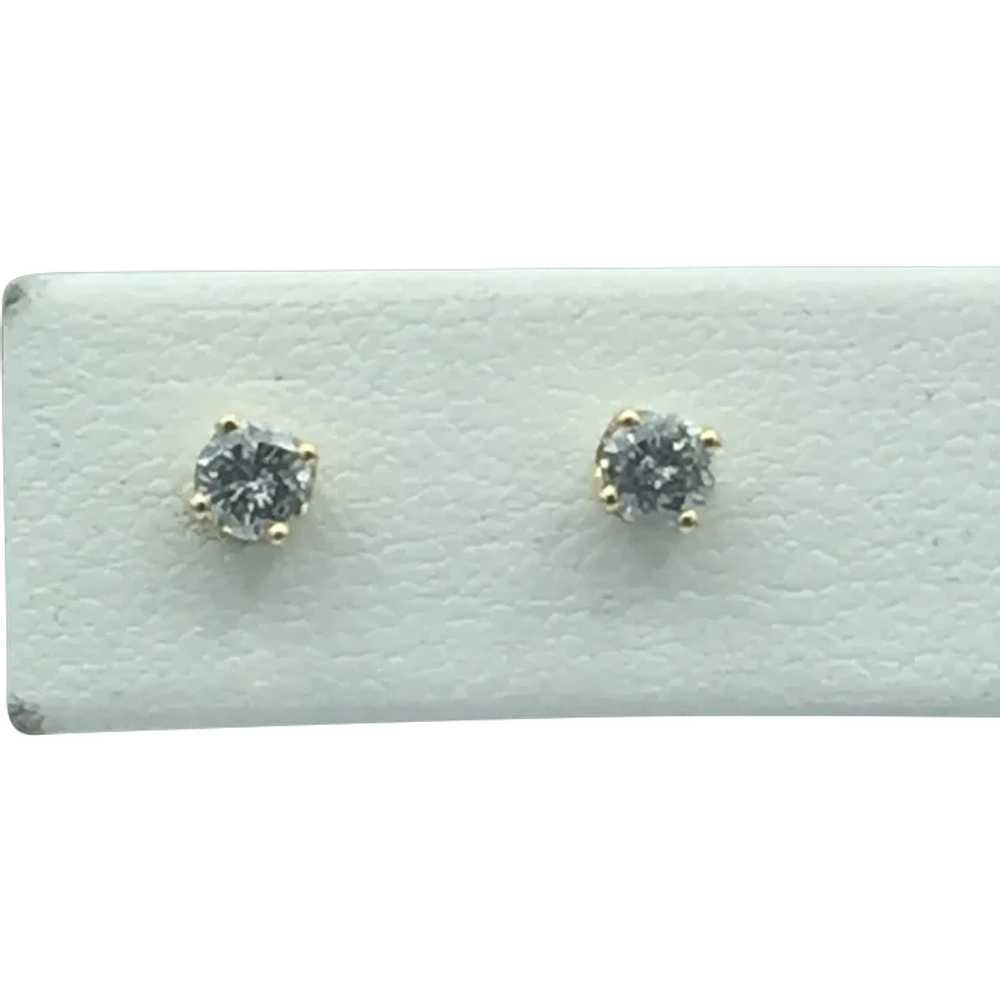 14KY 0.33ctw & Diamond Studs - image 1