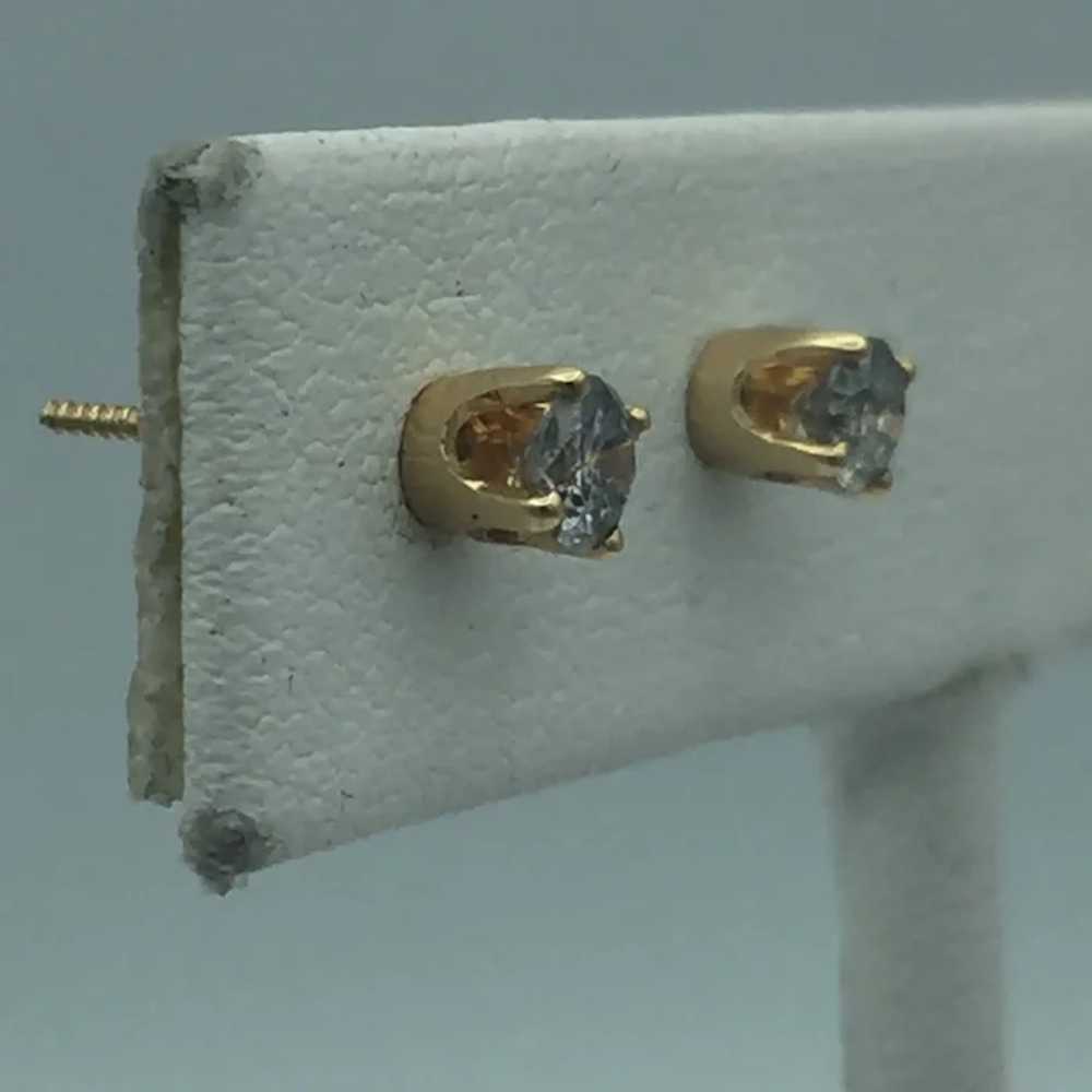 14KY 0.33ctw & Diamond Studs - image 2