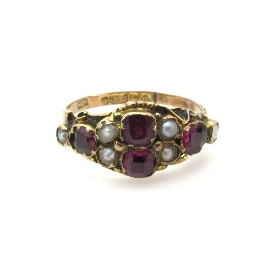 Late Georgian 9K Gold Amethyst Glass and Seed Pea… - image 9