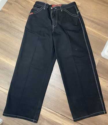 90’s JNCO JEANSブラックカーゴパンツ 最高 90s パンツ w36 ギミック テック y2k カーゴパンツ JEANS