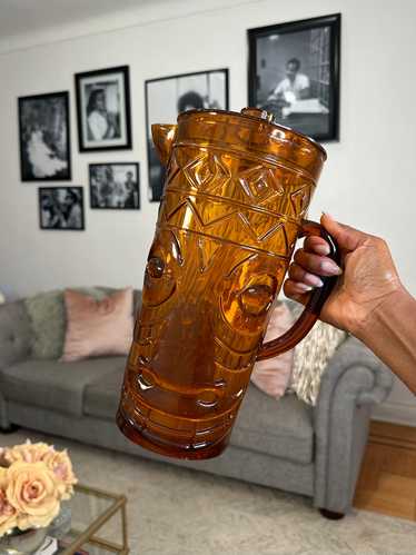 Amber Tiki Pitcher