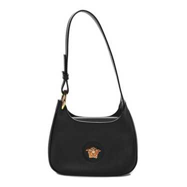 Versace La Greca Signature Tote Bag Black Caramel with puch New Authentic