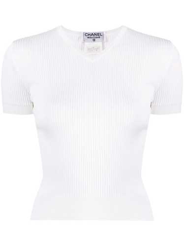 chanel ribbed top xs