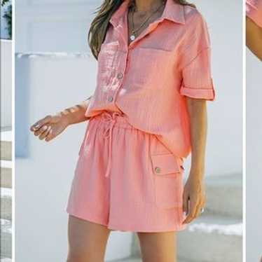 Vici Collection Button Down Top & Bottom Set - image 1